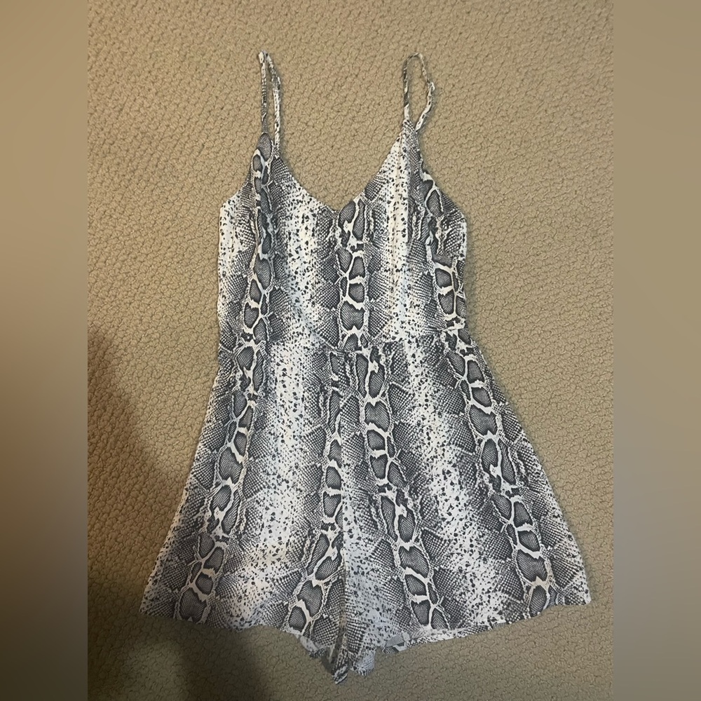 Snakeskin tank romper